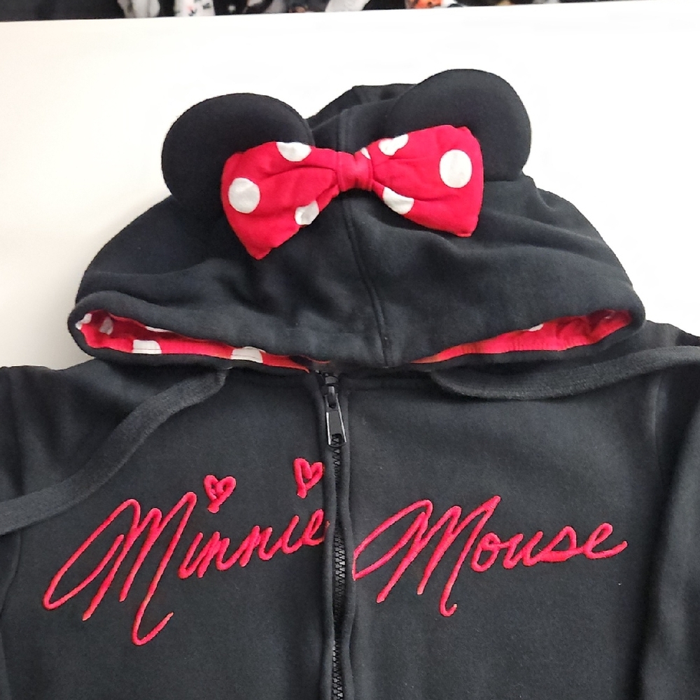 Disney Parks Minnie Mouse Hoodie - Black and Red